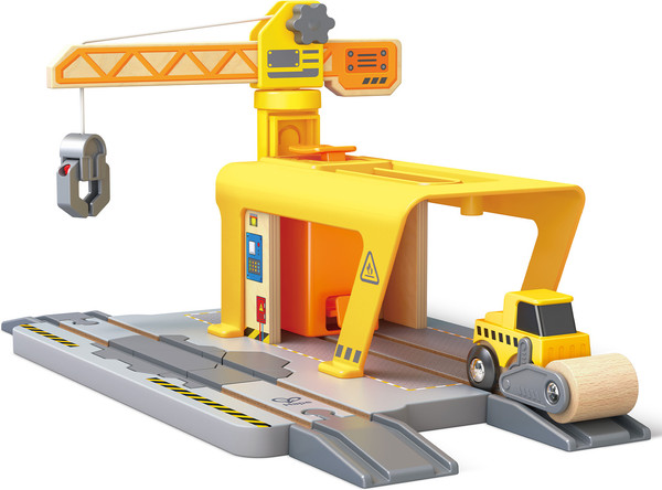 Изображение товара Железная дорога игрушечная Hape Железная дорога Строительный кран / E3878_HP