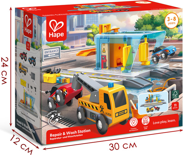 Изображение товара Железная дорога игрушечная Hape Железная дорога Автомойка / E3879_HP