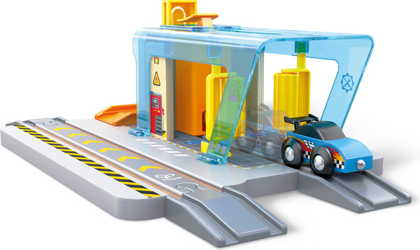 Изображение товара Железная дорога игрушечная Hape Железная дорога Автомойка / E3879_HP