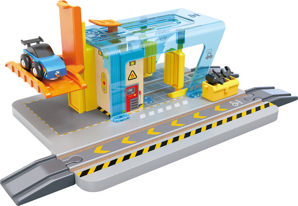 Изображение товара Железная дорога игрушечная Hape Железная дорога Автомойка / E3879_HP