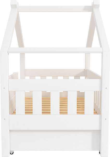 Изображение товара Стилизованная кровать детская ФанДОК Ф-141.11 с 1-м ящиком 70x140 см (белый)