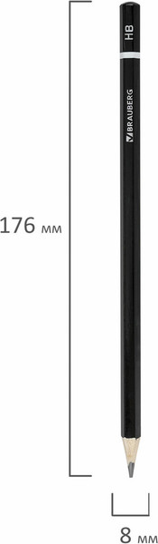 Изображение товара Простой карандаш Brauberg Touch Line / 180621 (черный)