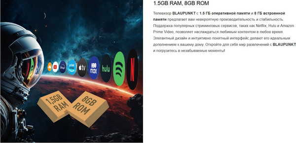 Изображение товара Телевизор Blaupunkt 32" 32HJW5000T