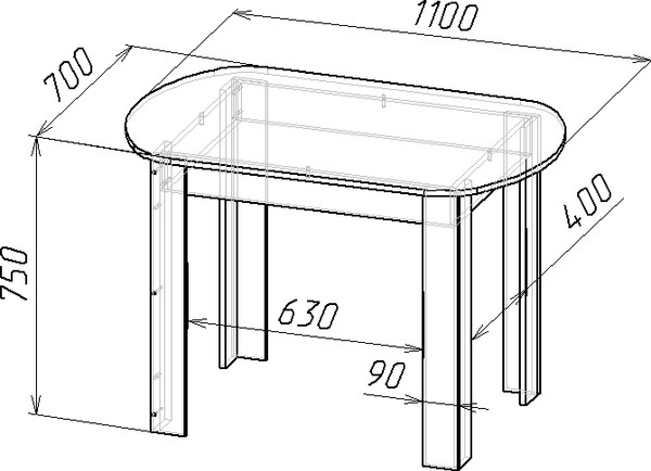 Изображение товара Обеденный стол Мебель-Класс Леон-2 (дуб монте-карло)