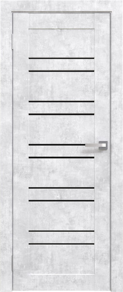 Изображение товара Дверь межкомнатная Юни Амати 25 60x200 (бетон снежный/стекло черное)