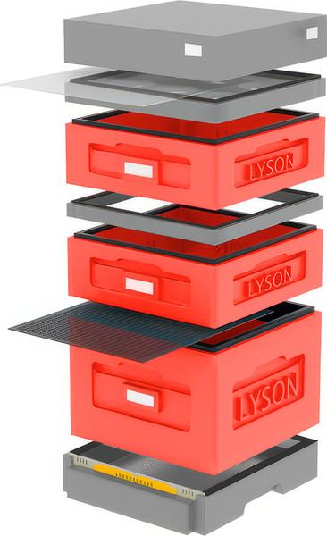 Изображение товара Улей Lyson Дадан На 10 Рамок / WKG1008RD (красный/серый)