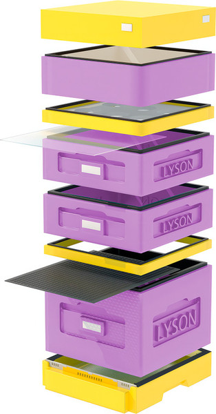 Изображение товара Улей Lyson Дадан На 10 Рамок / WK267PU (фиолетовый/желтый)