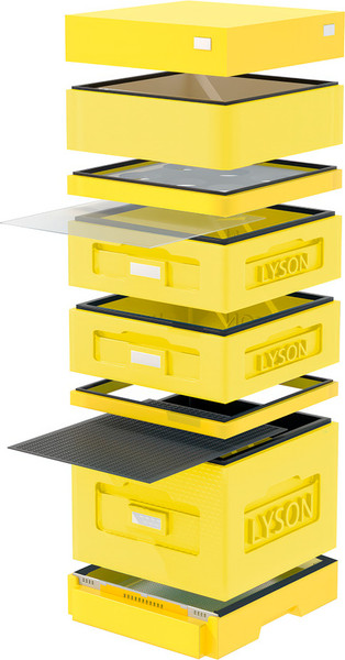 Изображение товара Улей Lyson Дадан На 10 Рамок / WKY267Y (желтый/желтый)