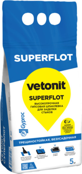Изображение товара Шпатлевка Vetonit Superflot ГКЛ (5кг)