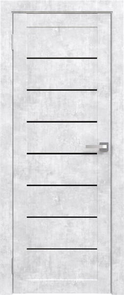 Изображение товара Дверь межкомнатная Юни Амати 01 60x200 (бетон снежный/стекло черное)