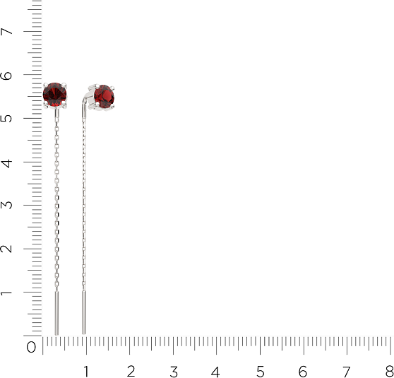 Изображение товара Серьги из серебра ZORKA 03S50145.ZZ (с гранатами)