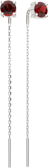 Изображение товара Серьги из серебра ZORKA 03S50145.ZZ (с гранатами)