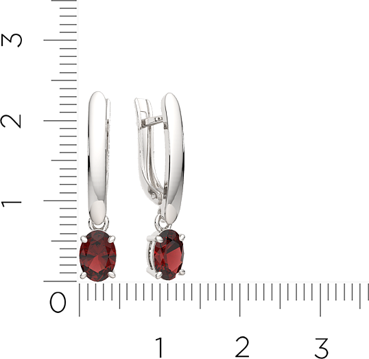 Изображение товара Серьги из серебра ZORKA 03S5098 (с гранатами)