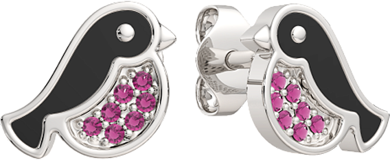 Изображение товара Серьги из серебра ZORKA 03101556.ZZ (с наношпинелью и эмалью)