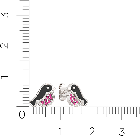 Изображение товара Серьги из серебра ZORKA 03101556.ZZ (с наношпинелью и эмалью)
