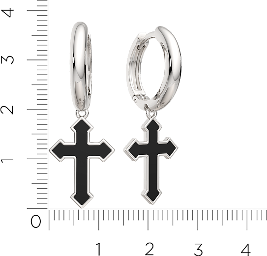 Изображение товара Серьги из серебра ZORKA 0300536 (с эмалью)