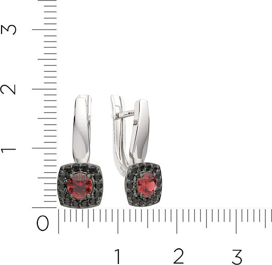 Изображение товара Серьги из серебра ZORKA 03S5046 (с гранатами и наношпинелью)