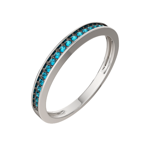 Изображение товара Кольцо из белого золота ZORKA 2D00410.14K.W (р.17, с бриллиантами)