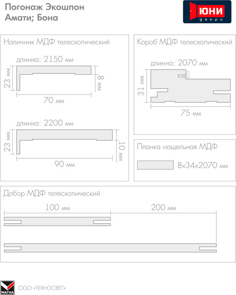 Изображение товара Дверь межкомнатная Юни Амати 01 60x200 (грей/стекло черное)