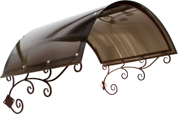 Изображение товара Козырек ИМпласт Арка Полимер 15480 (с кованными кронштейнами)