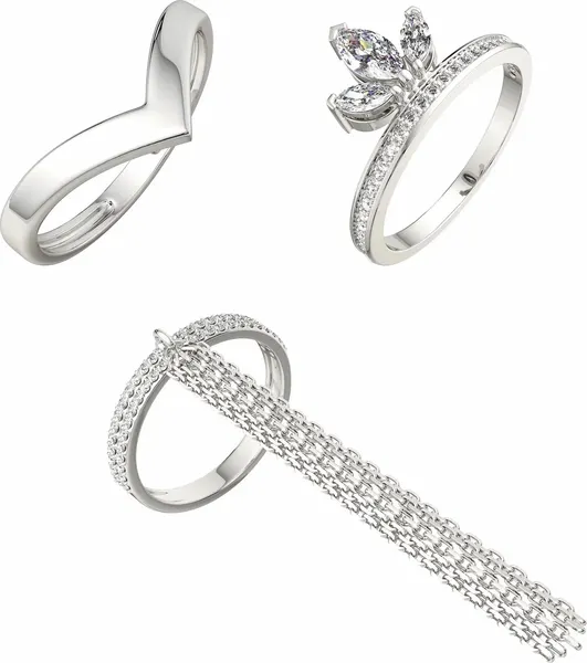 Изображение товара Комплект ювелирных украшений из серебра ZORKA 0210769, 0210197, 0200072-CD (р.16.5)