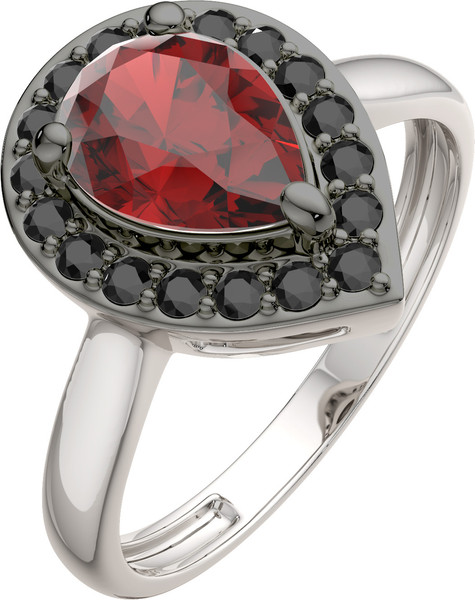 Изображение товара Комплект ювелирных украшений из серебра ZORKA Серьги 0310336, кольцо 02S5049 р.17