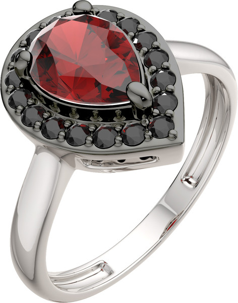 Изображение товара Комплект ювелирных украшений из серебра ZORKA Серьги 0310336, кольцо 02S5049 р.17