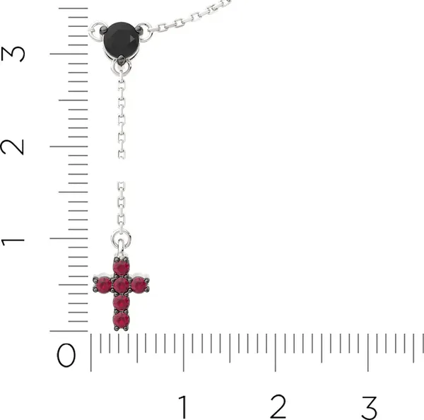 Изображение товара Комплект ювелирных украшений из серебра ZORKA Серьги 03101350, колье 05501350 40см