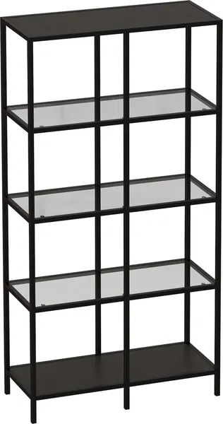 Изображение товара Стеллаж Мебельград Нора 900 90x175.4x36 (металл/стекло)