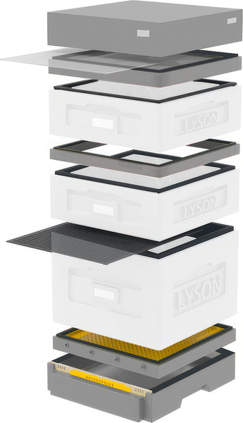 Изображение товара Улей Lyson Дадан На 10 Рамок / WKW10G (неокрашенный/серый)