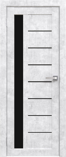 Изображение товара Дверь межкомнатная Юни Амати 04 90x200 (бетон снежный/стекло черное)