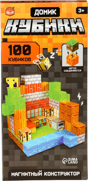 Изображение товара Конструктор магнитный Unicon Домик. Мой мир / 10883713 (100эл)