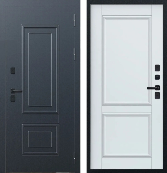Изображение товара Входная дверь МеталЮр M75 Термо Velluto Bianco (86x205, правая)