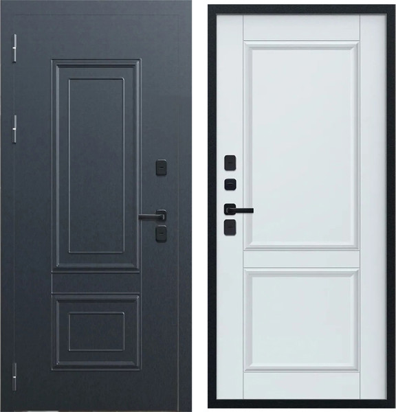Изображение товара Входная дверь МеталЮр M75 Термо Velluto Bianco (86x205, левая)