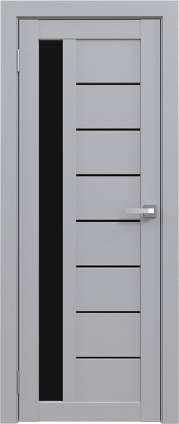 Изображение товара Дверь межкомнатная Юни Амати 04 80x200 (грей/стекло черное)