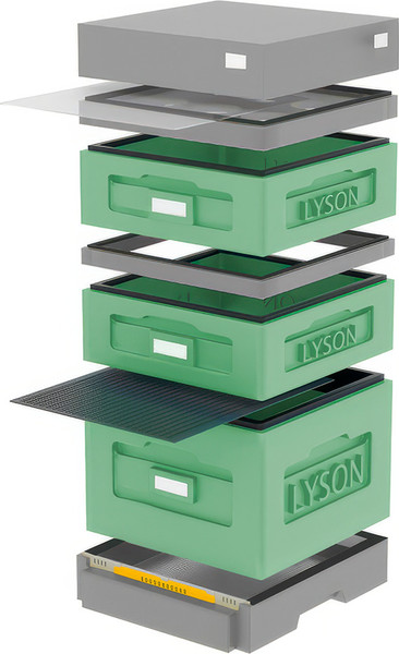 Изображение товара Улей Lyson Дадан На 10 Рамок / WKG1008G (зеленый/серый)