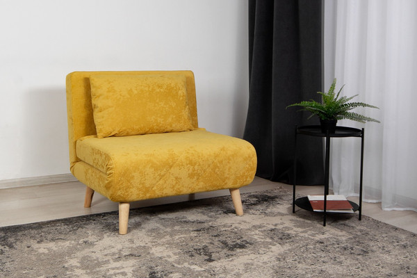 Изображение товара Кресло-кровать DiArt Элли 800 (велюр Sensey mimosa/ножки светлые)