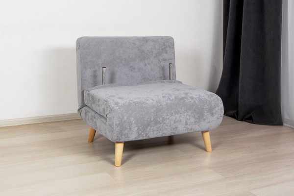 Изображение товара Кресло-кровать DiArt Элли 800 (велюр Otto Yellow/Sensey silver/ножки светлые)