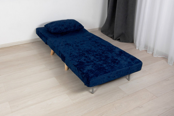 Изображение товара Кресло-кровать DiArt Элли 800 (велюр Sensey deep blue/ножки светлые)