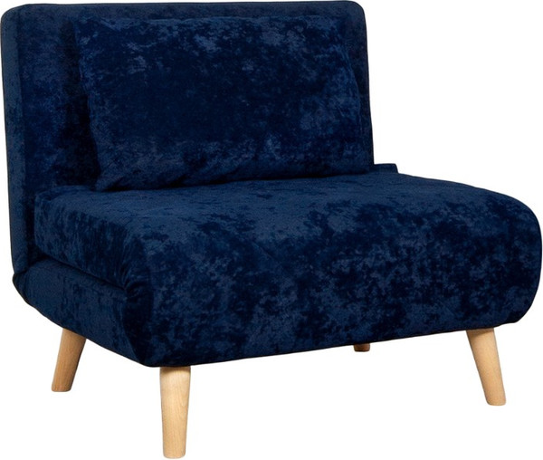 Изображение товара Кресло-кровать DiArt Элли 800 (велюр Sensey deep blue/ножки светлые)