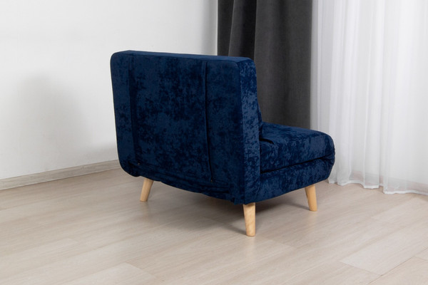 Изображение товара Кресло-кровать DiArt Элли 800 (велюр Sensey deep blue/ножки светлые)