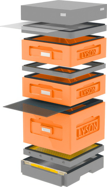 Изображение товара Улей Lyson Дадан На 10 Рамок / WKG10O (оранжевый/серый)