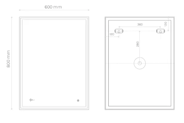 Изображение товара Зеркало Axus Minio 60x80 Влагостойкое с подсветкой