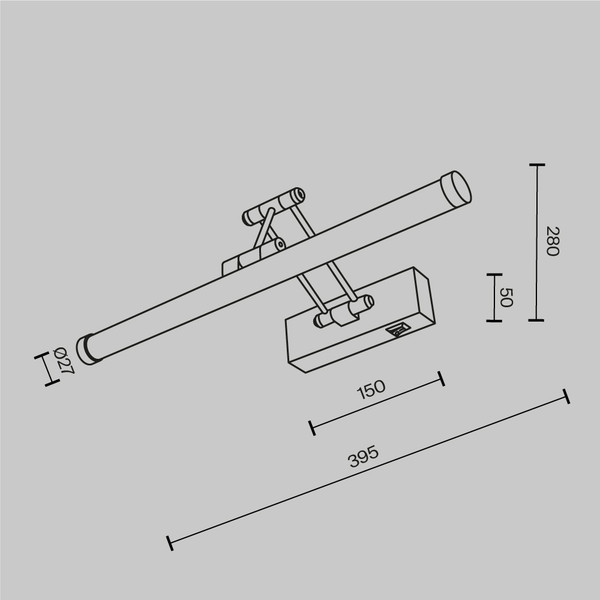 Изображение товара Подсветка для картин и зеркал Maytoni Luster MIR268WL-L3W3K