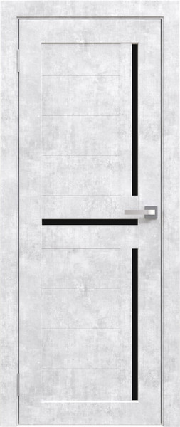 Изображение товара Дверь межкомнатная Юни Амати 18 90x200 (бетон снежный/стекло черное)