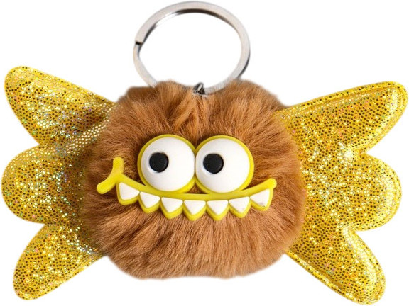 Изображение товара Брелок Sima-Land Пушистик на кольце. Муха / 10904379 (бежевый)