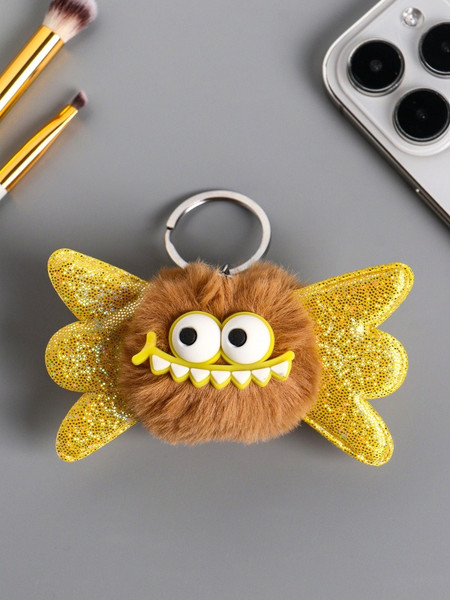 Изображение товара Брелок Sima-Land Пушистик на кольце. Муха / 10904379 (бежевый)