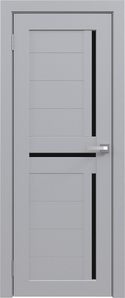 Изображение товара Дверь межкомнатная Юни Амати 18 60x200 (грей/стекло черное)