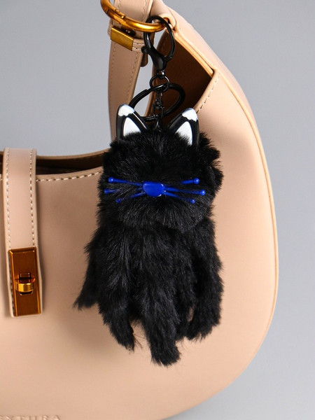 Изображение товара Брелок Sima-Land Пушистик на кольце. Черный кот / 10904372
