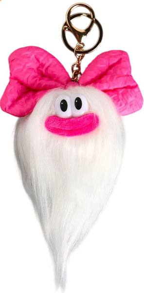 Изображение товара Брелок Sima-Land Пушистик на кольце. Чучундра с бантиком / 10904376 (белый)